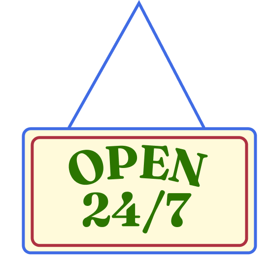 Open 24/7